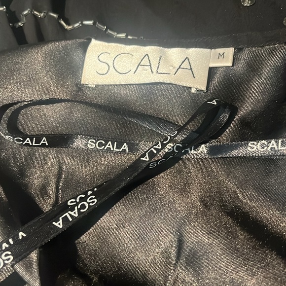 Scala Vintage Black Short Silk Dress - Picture 15 of 16